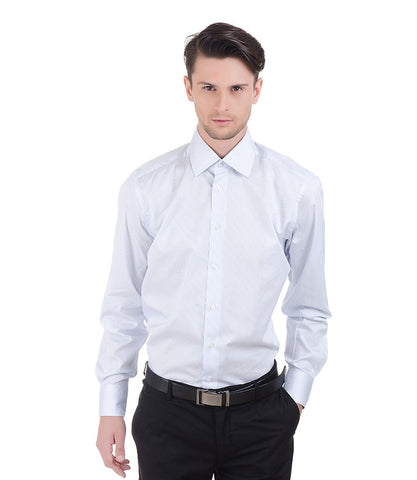 Nina Ricci Blue & Off-white Thin Stripe Shirt