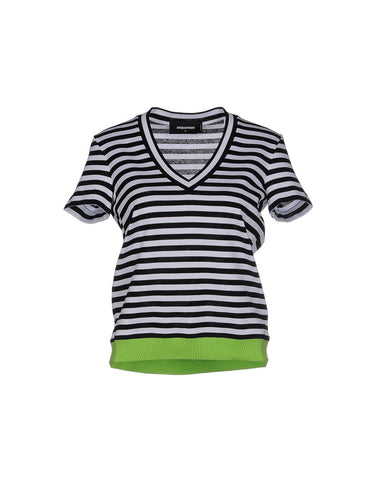 Striped T-shirt with Green Detailing