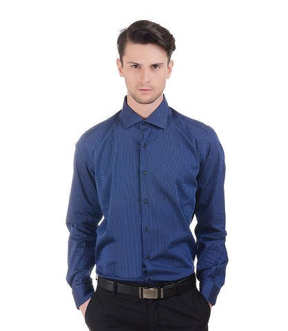ALEA DARK BLUE STRIPE SHIRT
