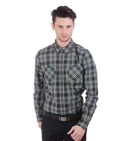 ALEA DARK GREEN BIG CHECK SHIRT