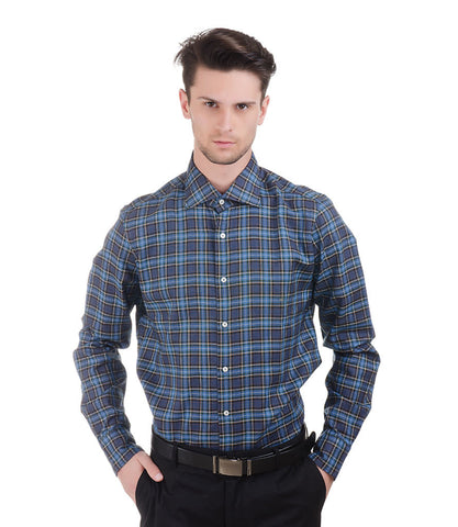 ALEA BLUE BIG CHECK SHIRT