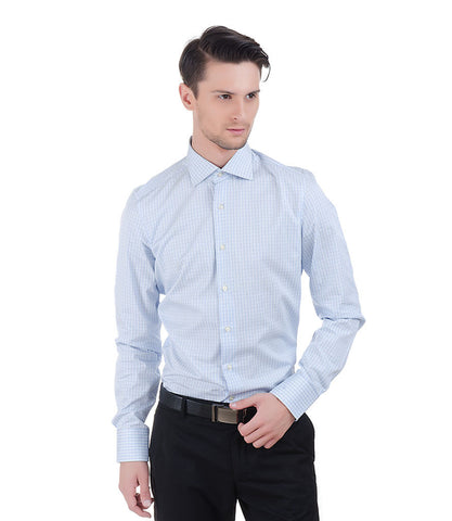 ALEA LT. BLUE CHECK SHIRT