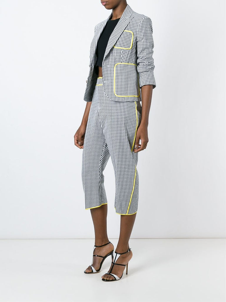 Gingham Check Blazer