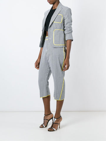 Gingham Check Blazer