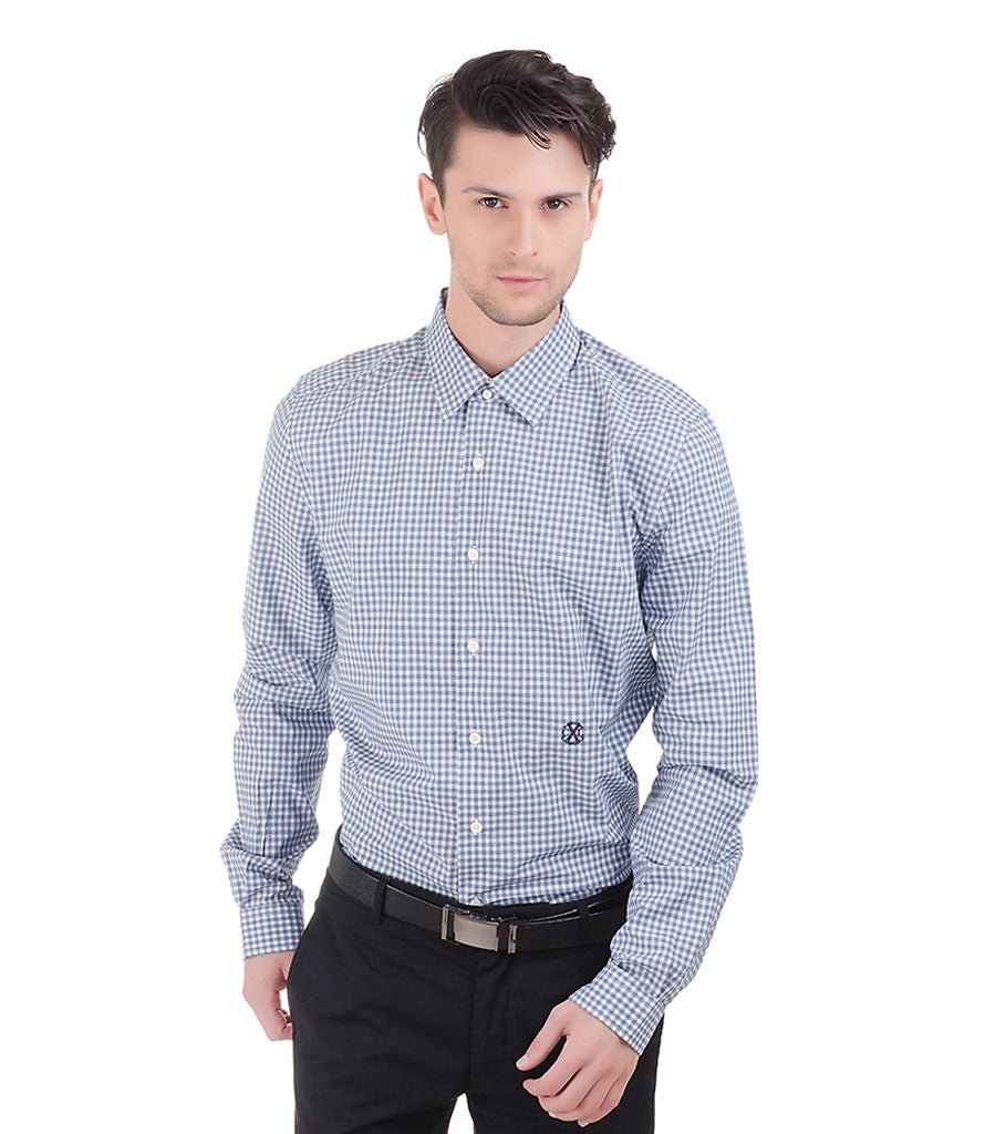 Blue Check & White Christian Lacroix Shirt