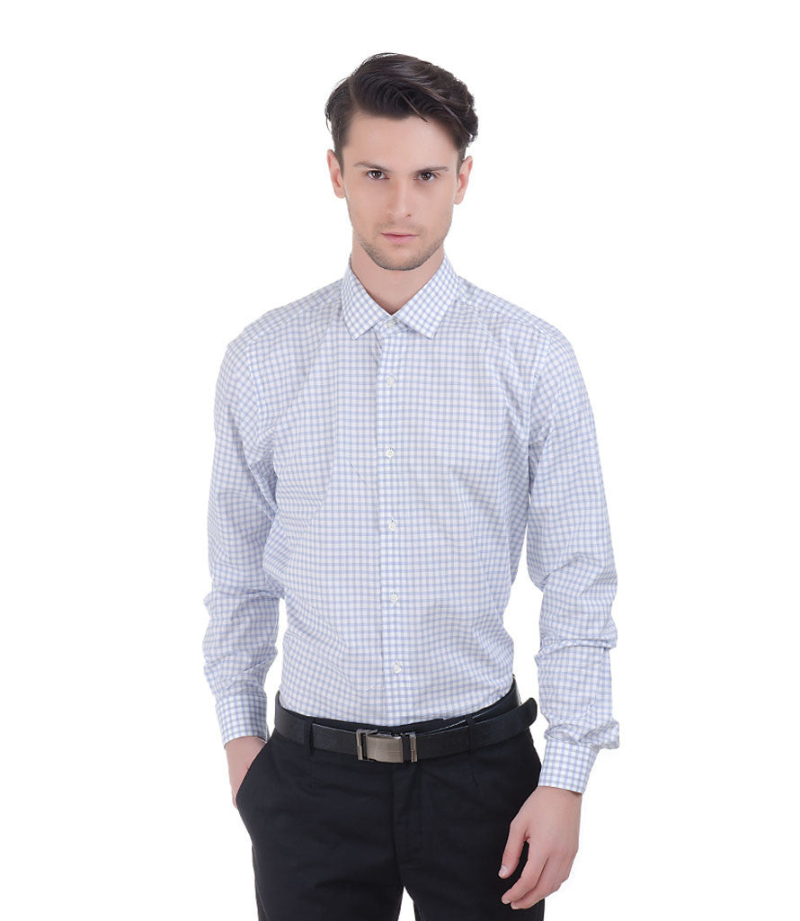 Nina Ricci Blue & Grey Check Shirt