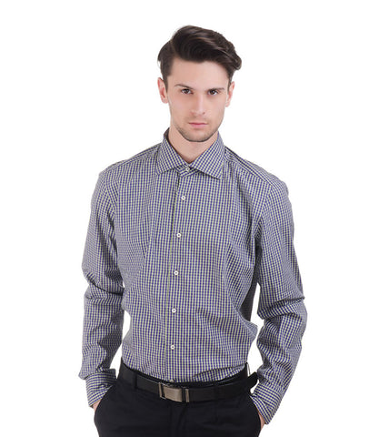 ALEA GREEN & PURPLE CHECK WITH INNER PRINTED CUFF