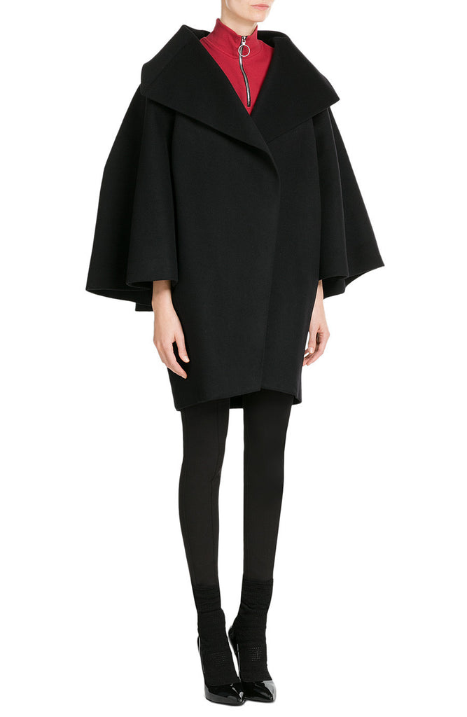 Black Wool Blend Coat