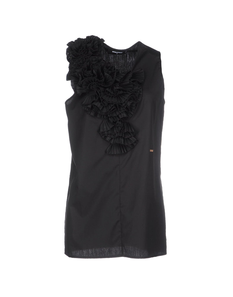 Black Ruffled Top