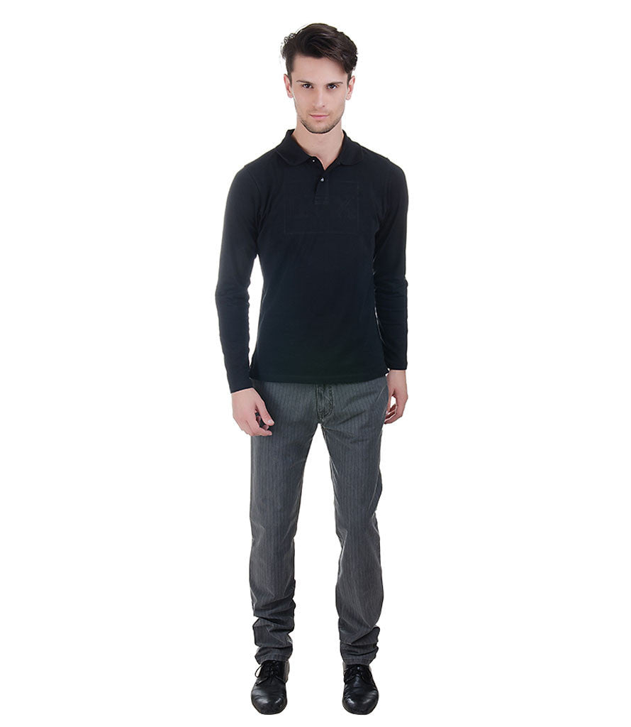 Lagerfeld Grey Self Stripe Trouser