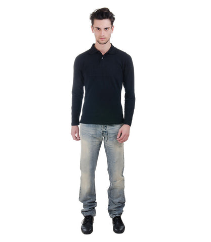 Richmond Lt Blue Faded Denim With Button Flap