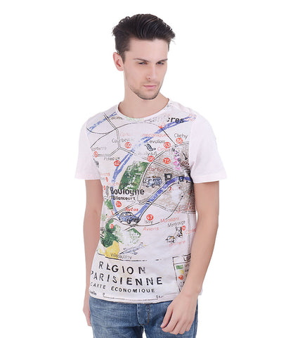 CHRISTIAN LACROIX PINK PRINTED ROUND NECK T-SHIRT
