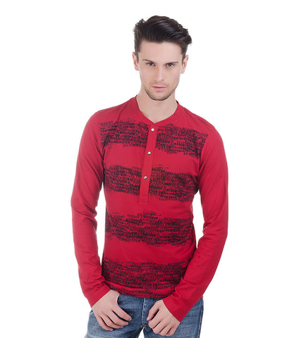 Richmond Red T-Shirt With Black Richmond All Over