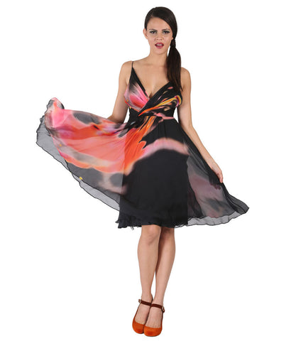 Black Printed Gemy Dress
