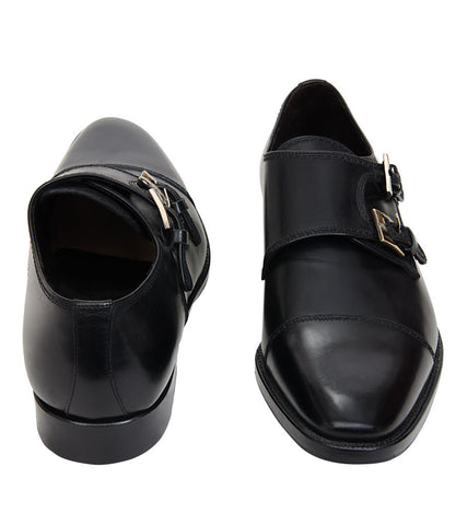 Bruno Magli Black Adjustable Buckle Shoes