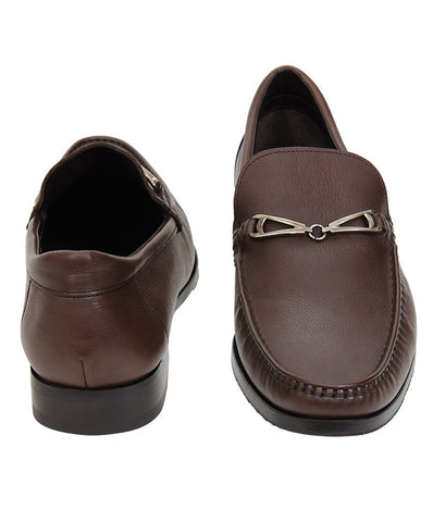 Bruno Magli Brown Leather Slip-Ons