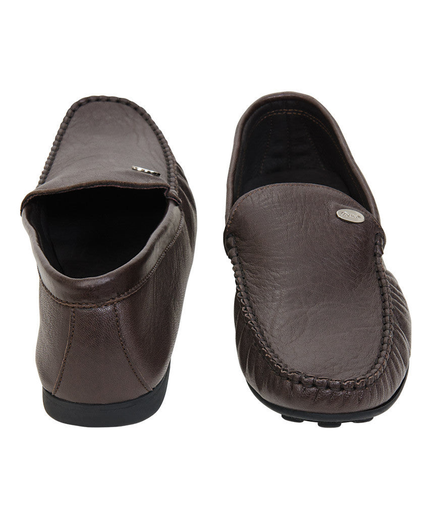 Roberto Botticelli brown leather moccasin.