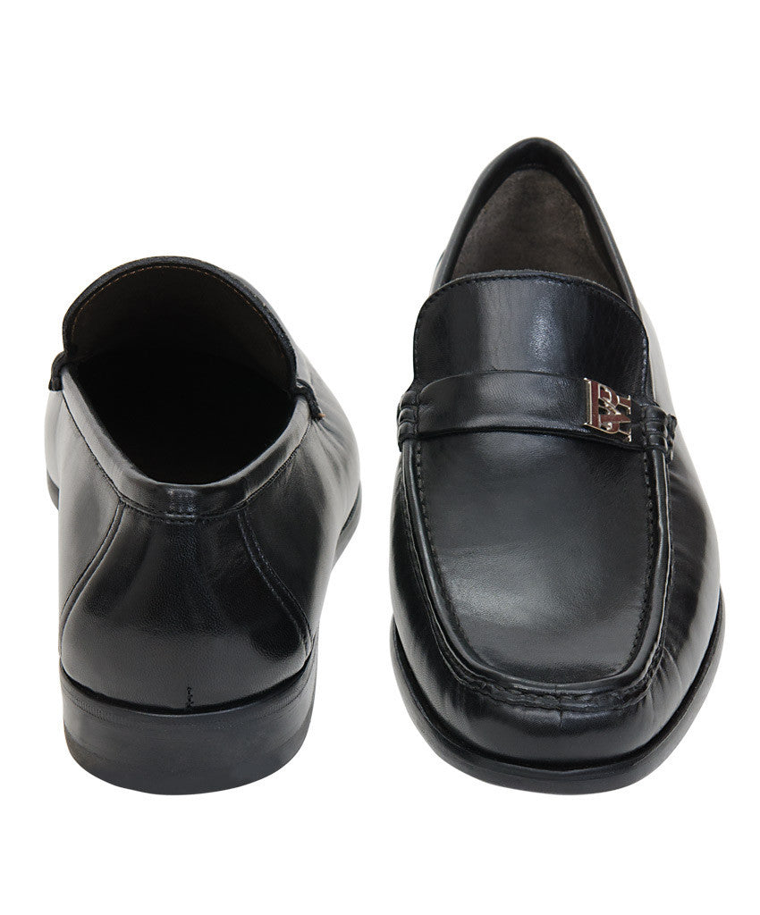 Bruno Magli Black Slip-On Shoes