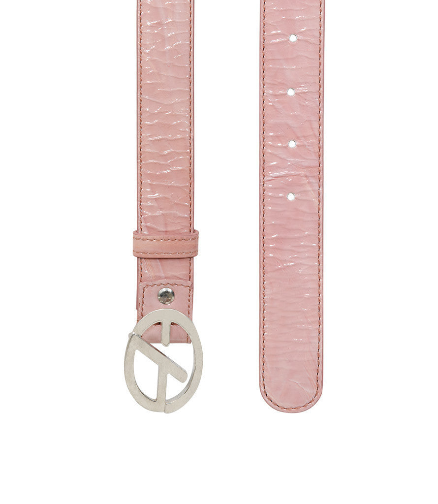 Francesco Biasia Pink Patent Leather Belt