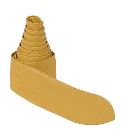 Nicole Farhi Yellow Leather Tulip Tie Belt