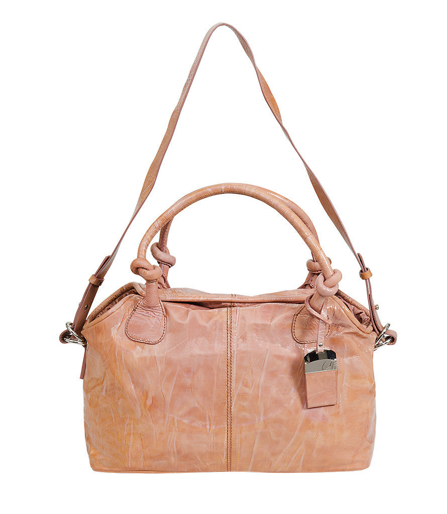 Francesco Biasia Pink Patent Double Handle Bag