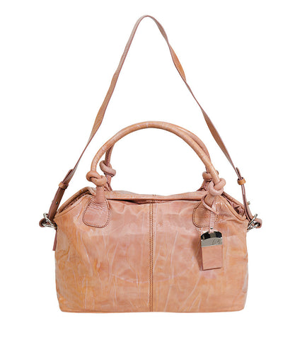 Francesco Biasia Pink Patent Double Handle Bag