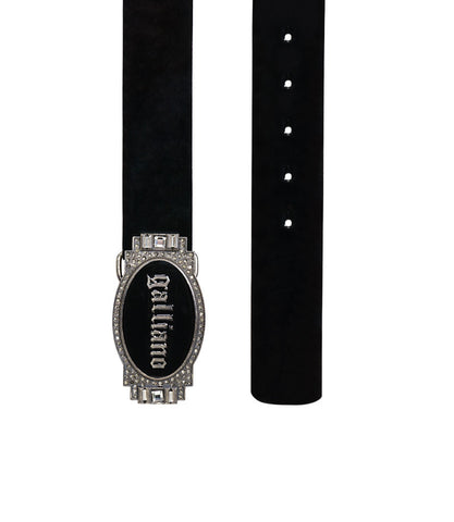 Galliano Black Belt With Black Buckle