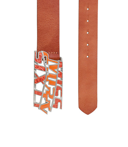 Miss Sixty Brown Logo Buckle Belt