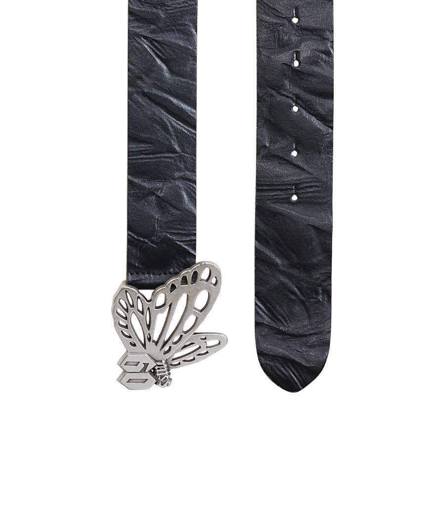 Miss Sixty Black Belt With Butterfly Shape Buckle