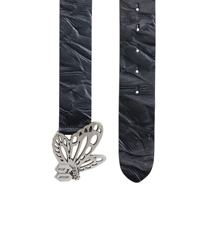 Miss Sixty Black Belt With Butterfly Shape Buckle