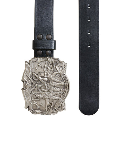 Alexander McQueen Metal Buckle Black Belt