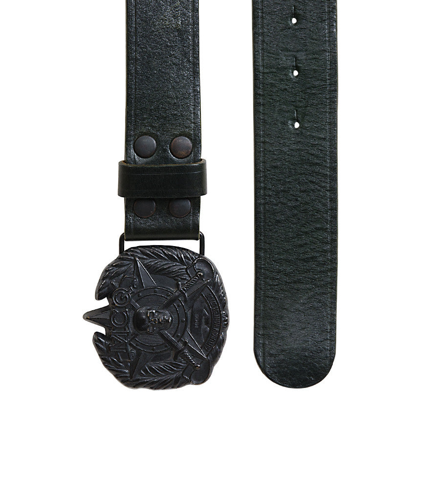 Alexander McQueen Black Metal Buckle Belt
