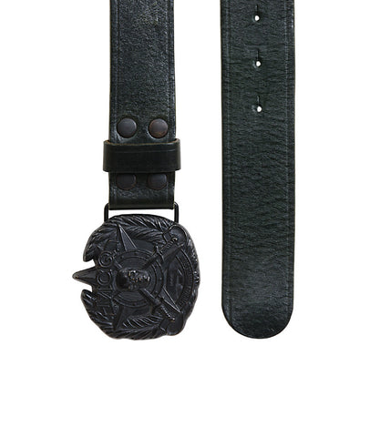 Alexander McQueen Black Metal Buckle Belt