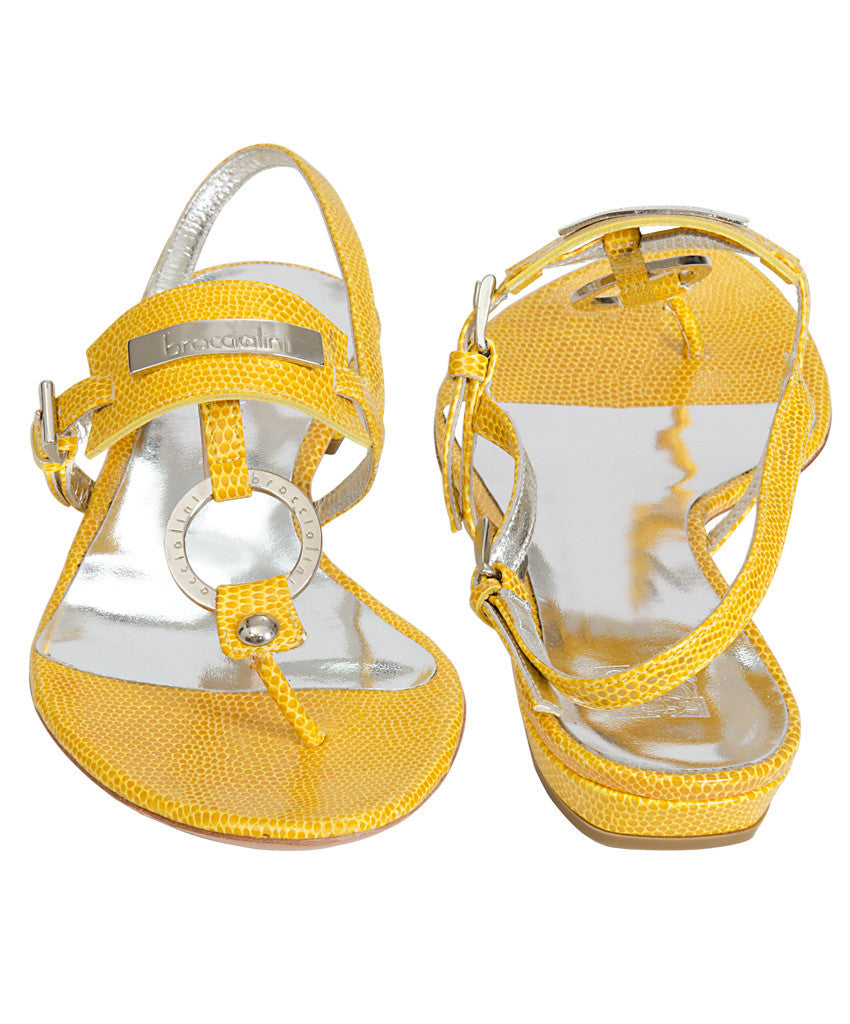 Braccialini Yellow Flat Sandals
