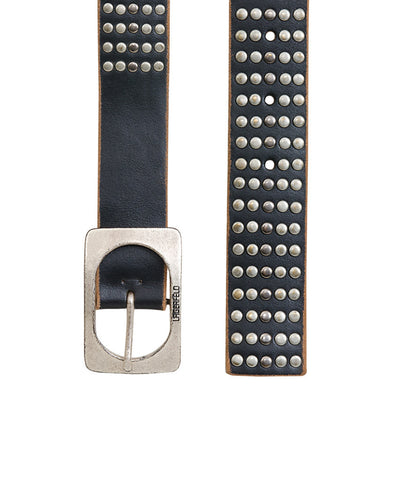 Lagerfeld Metal Stud Detailing Black Belt