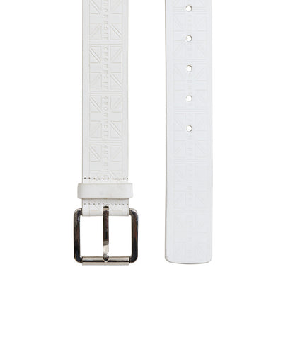 Richmond White Leather Belt
