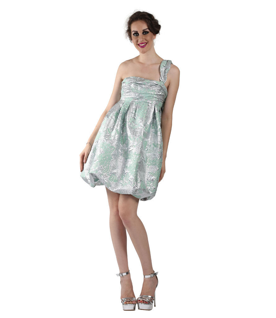 Christain Lacroix Green and Silver Dress