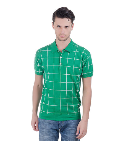 Green With White Check Farhi T-Shirt